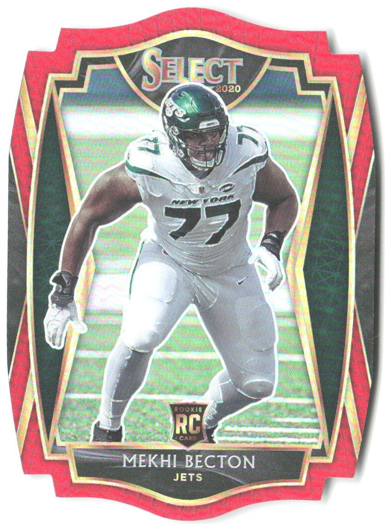 Mekhi Becton Panini Select - Red Prizm Die Cut 190 2020 New York Jets