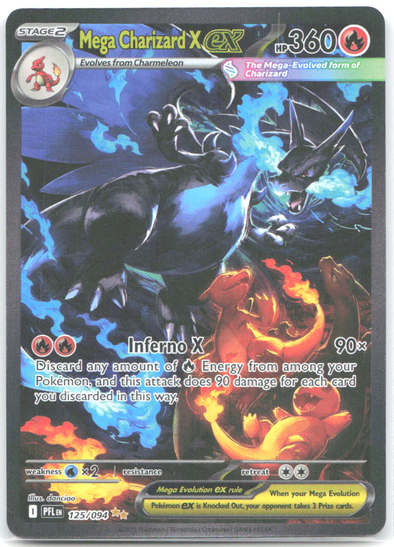 Mega Charizard X ex Special Illustration Rare ME02: Phantasmal Flames 125/094 NM