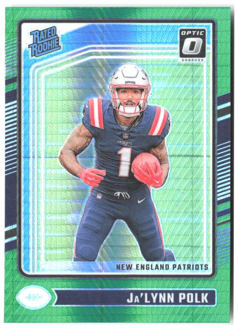 Ja'Lynn Polk Donruss Optic - Green Hyper 240 2024 New England Patriots