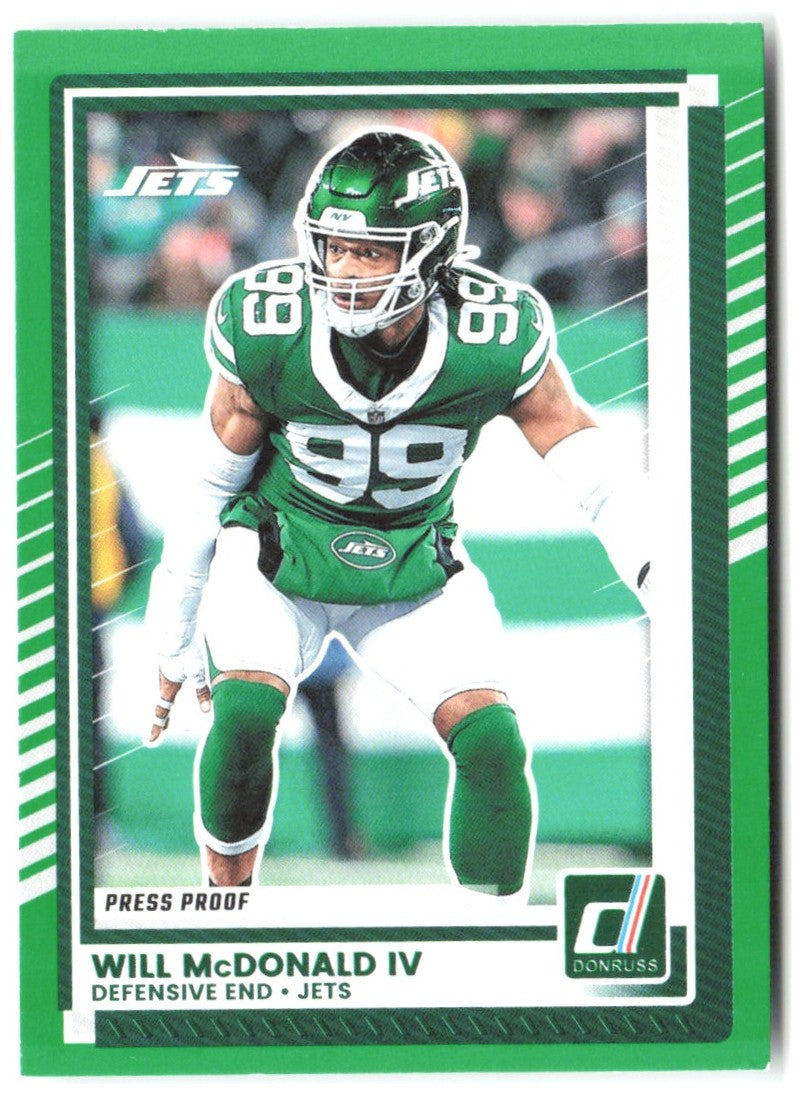 Will McDonald IV Donruss - Press Proofs Green 241 2025 New York Jets