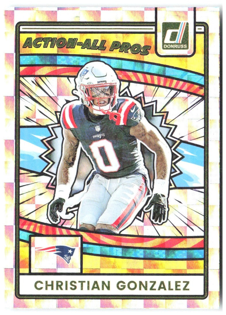 Christian Gonzalez Donruss - Action-All Pros AAP-CGO 2025 New England Patriots