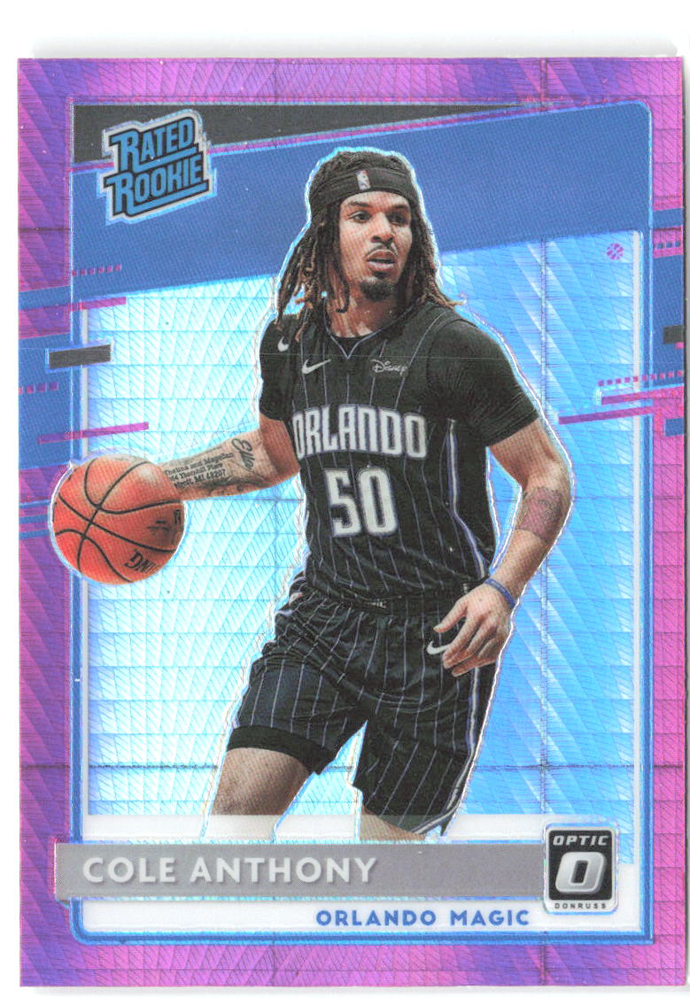Cole Anthony Donruss Optic - Hyper Pink 165 2020-21 Orlando Magic