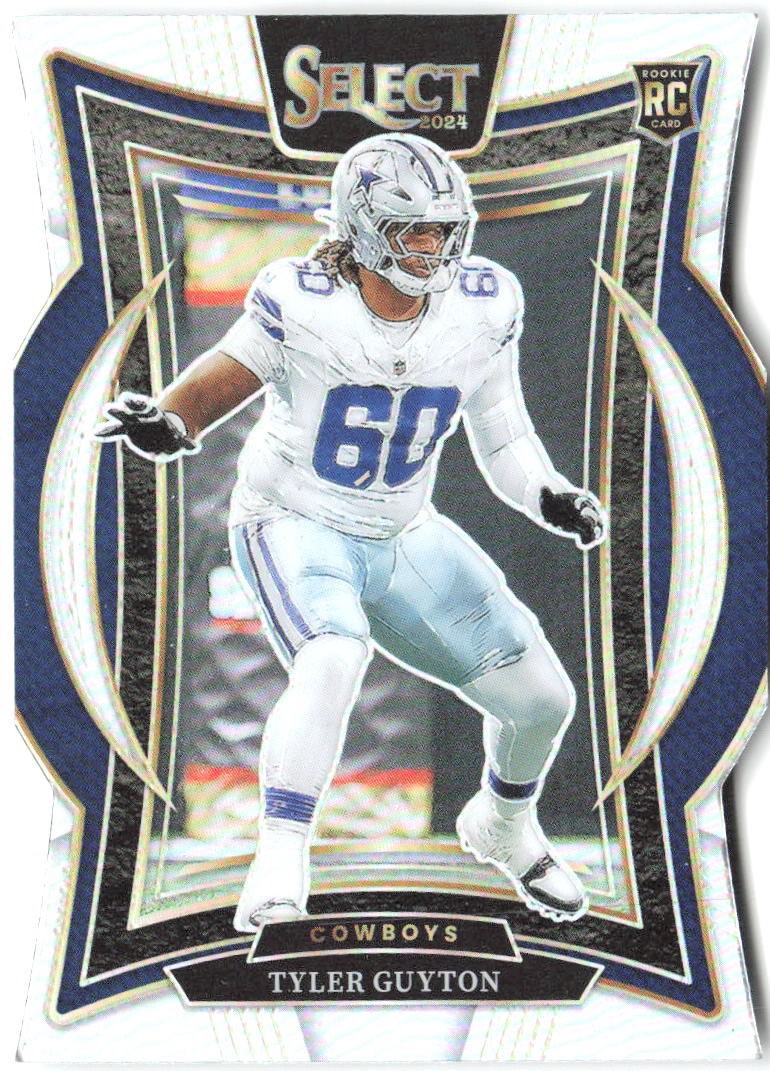 Tyler Guyton Panini Select - Silver Prizm Die Cut 69 2024 Dallas Cowboys