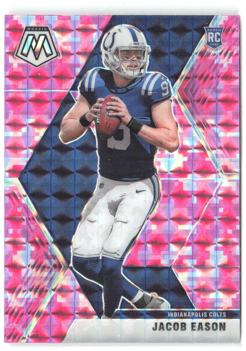 Jacob Eason Panini Mosaic - Prizm Camo Pink 236 2020 Indianapolis Colts