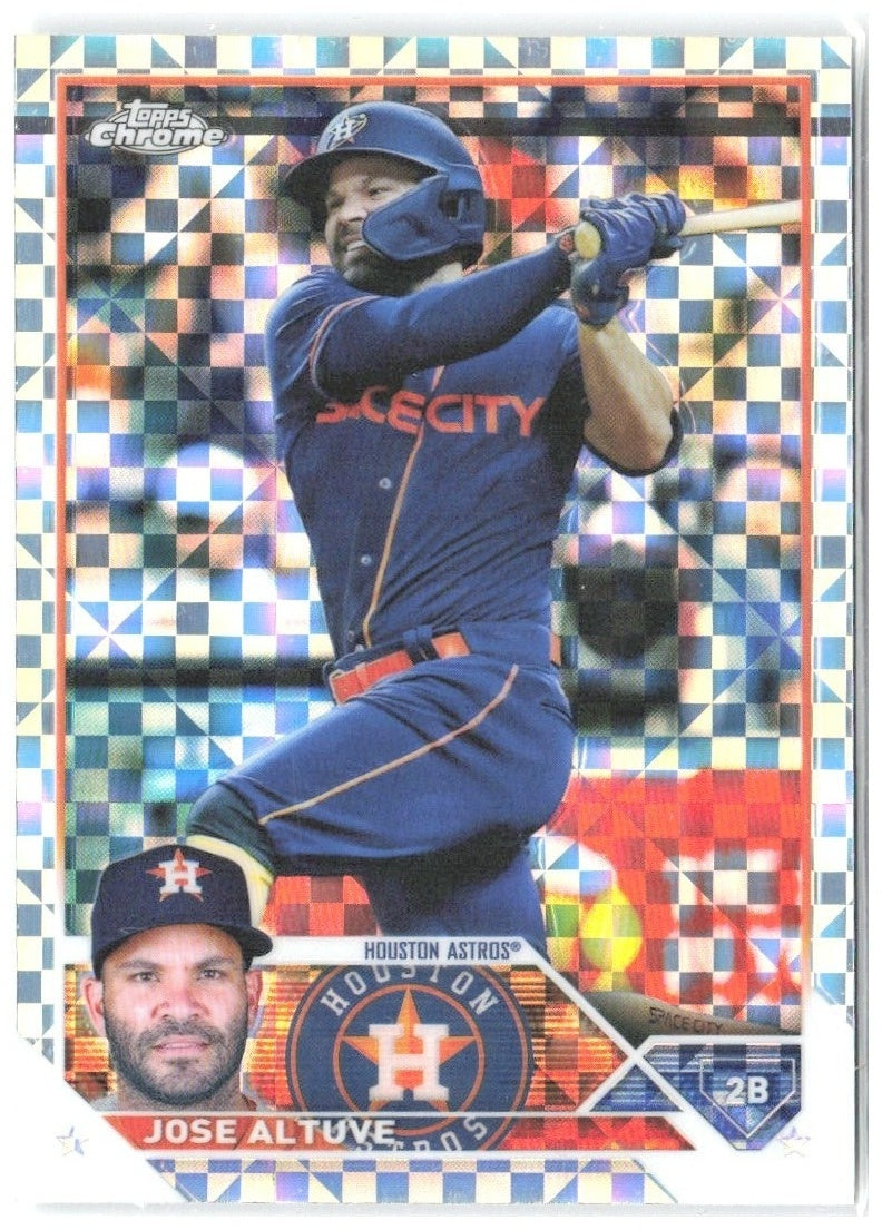 Jose Altuve Topps Chrome - X-Fractors 112 2023 Houston Astros