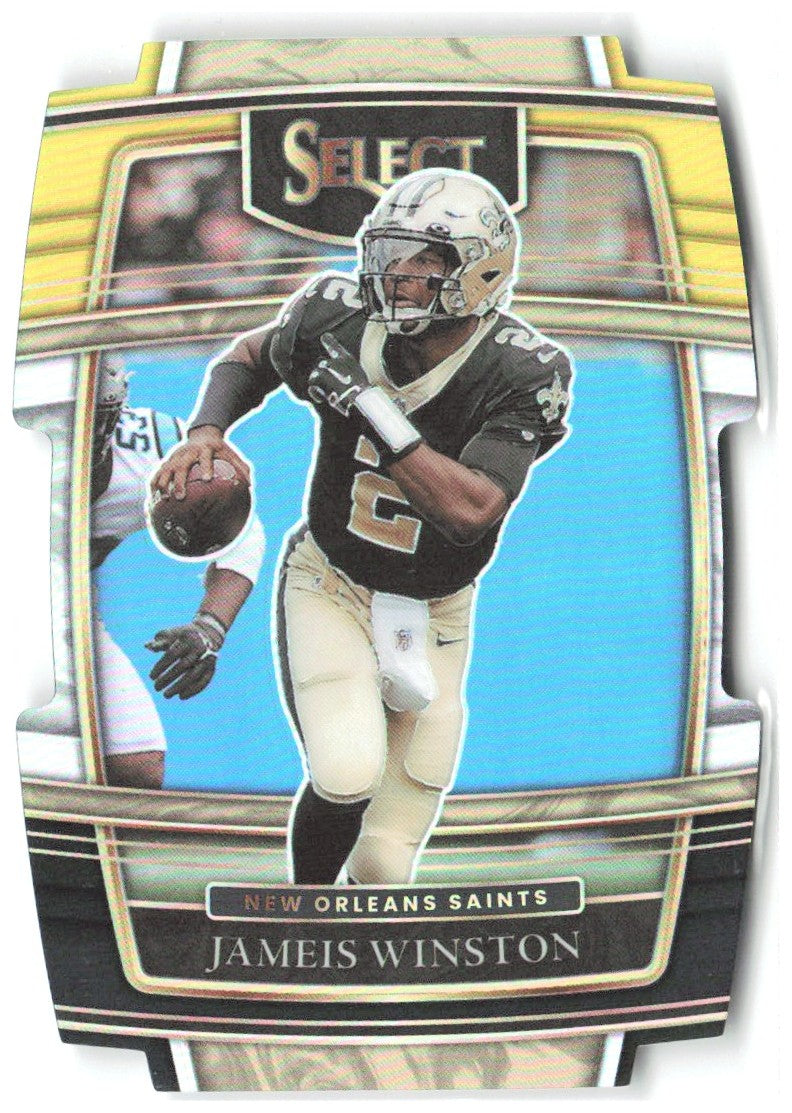 Jameis Winston Select - Black and Gold Prizm Die Cut 25 2021 New Orleans Saints