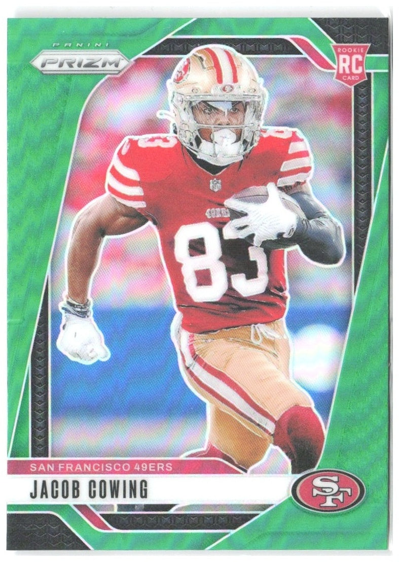 Jacob Cowing Panini Prizm - Green 335 2024 San Francisco 49ers