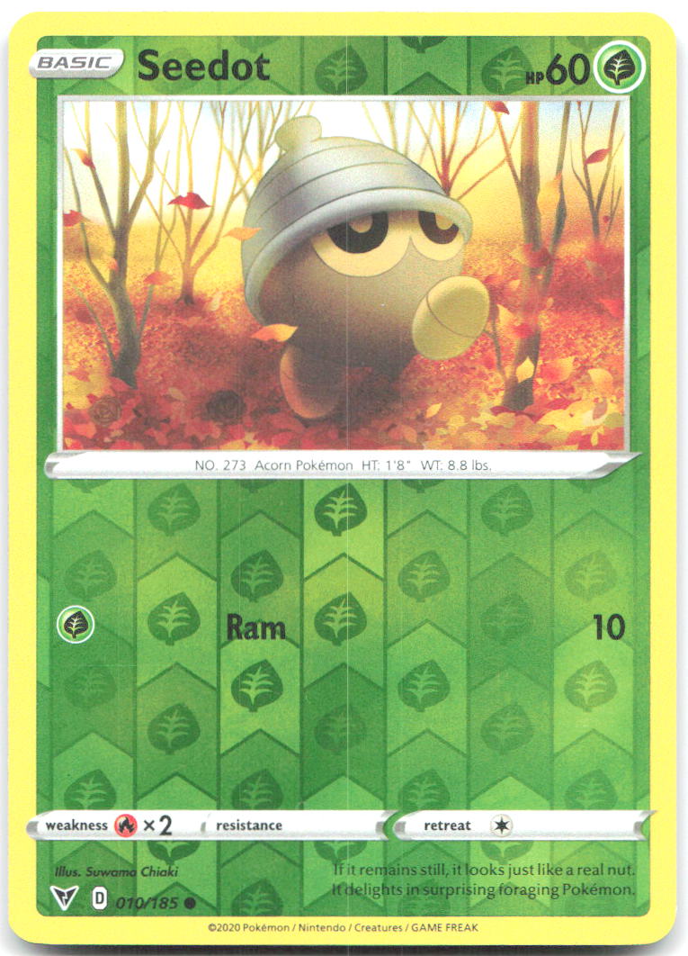 Seedot Reverse Holo Common SWSH04 Vivid Voltage 010/185 NM Suwama Chiaki