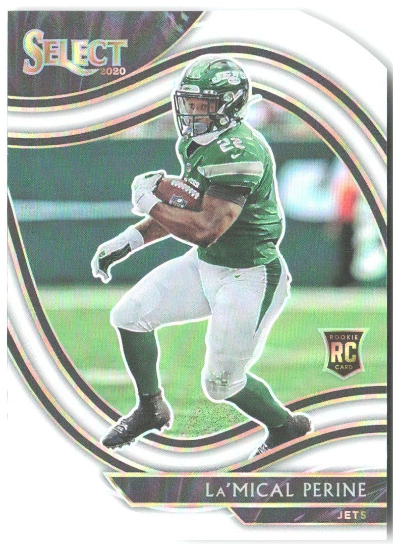 La'Mical Perine Panini Select - White Prizm Die Cut 380 2020 New York Jets