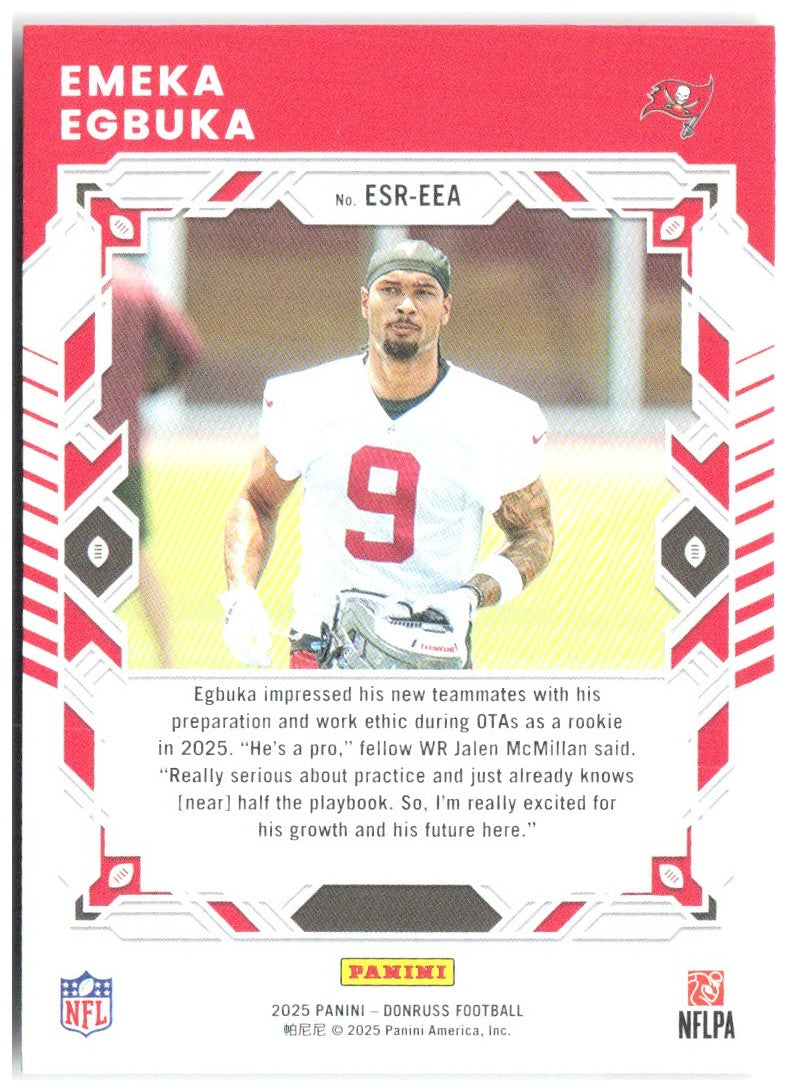 Emeka Egbuka Donruss The Elite Series Rookies ESR-EEA 2025 Tampa Bay Buccaneers