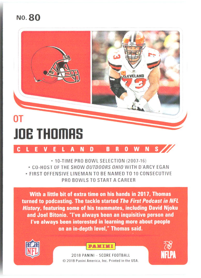 Joe Thomas Score 80 2018 Cleveland Browns