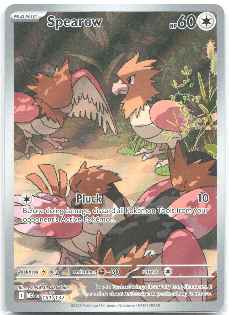Spearow Holo Illustration Rare ME01: Mega Evolution 151/132 NM MINAMINAMI Take