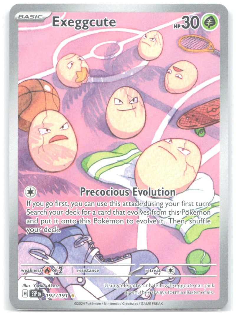 Exeggcute Holo Illustration Rare SV08 Surging Sparks 192/191 NM Yuriko Akase