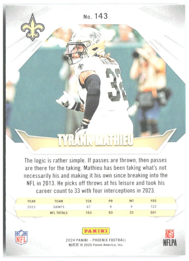 Tyrann Mathieu Panini Phoenix - International 143 2024 New Orleans Saints