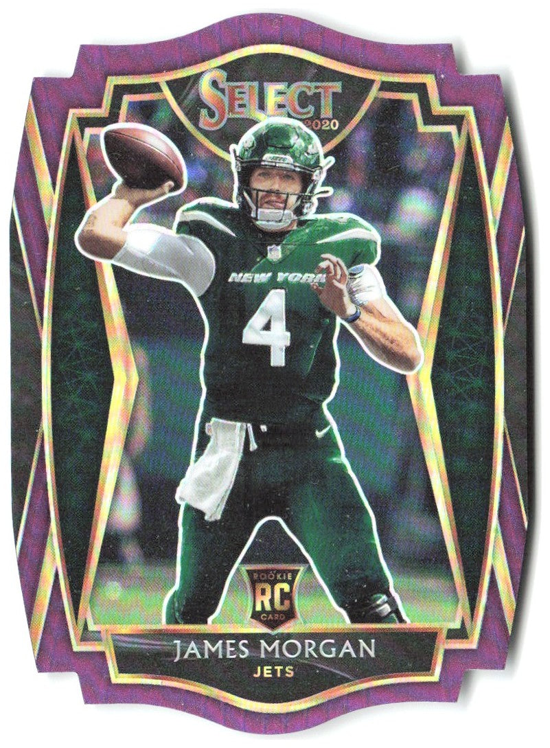 James Morgan Panini Select - Purple Prizm Die Cut 184 2020 New York Jets