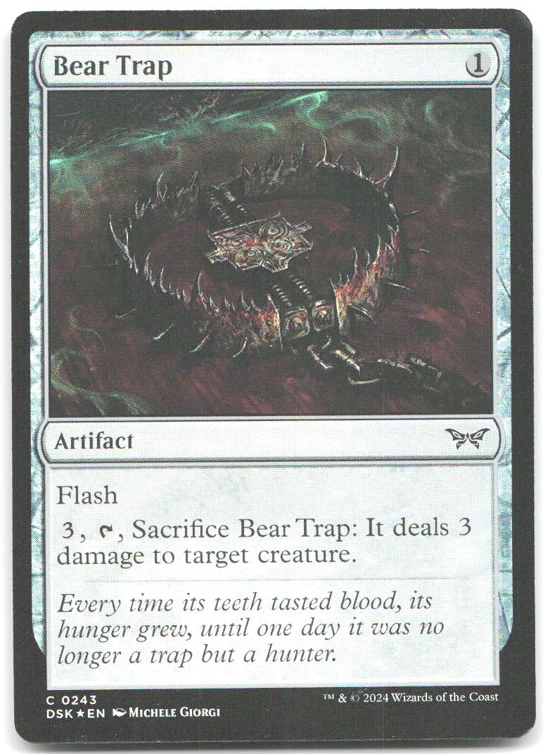 Bear Trap Foil C Duskmourn House of Horror 243 NM Michele Giorgi