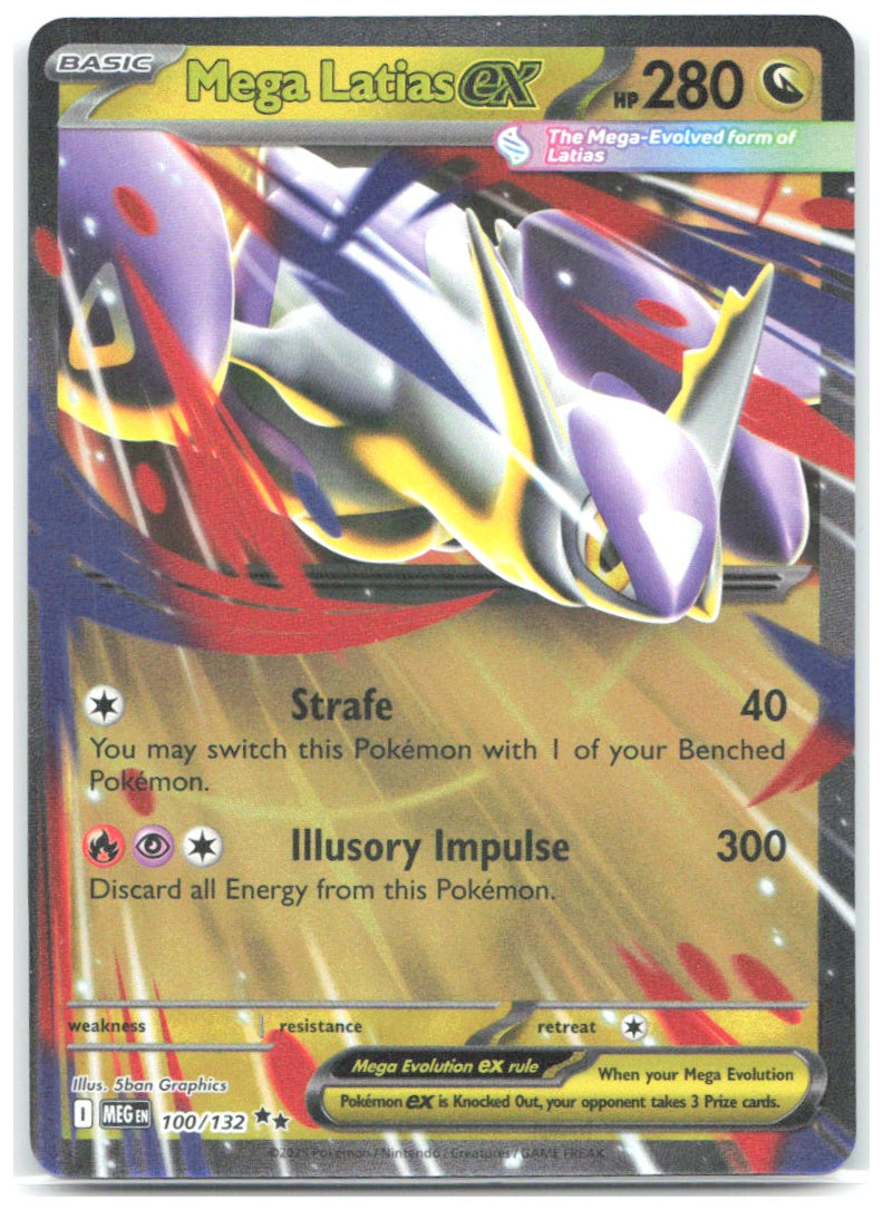 Mega Latias ex Holo Double Rare ME01 Mega Evolution 100/132 NM 5ban Graphics