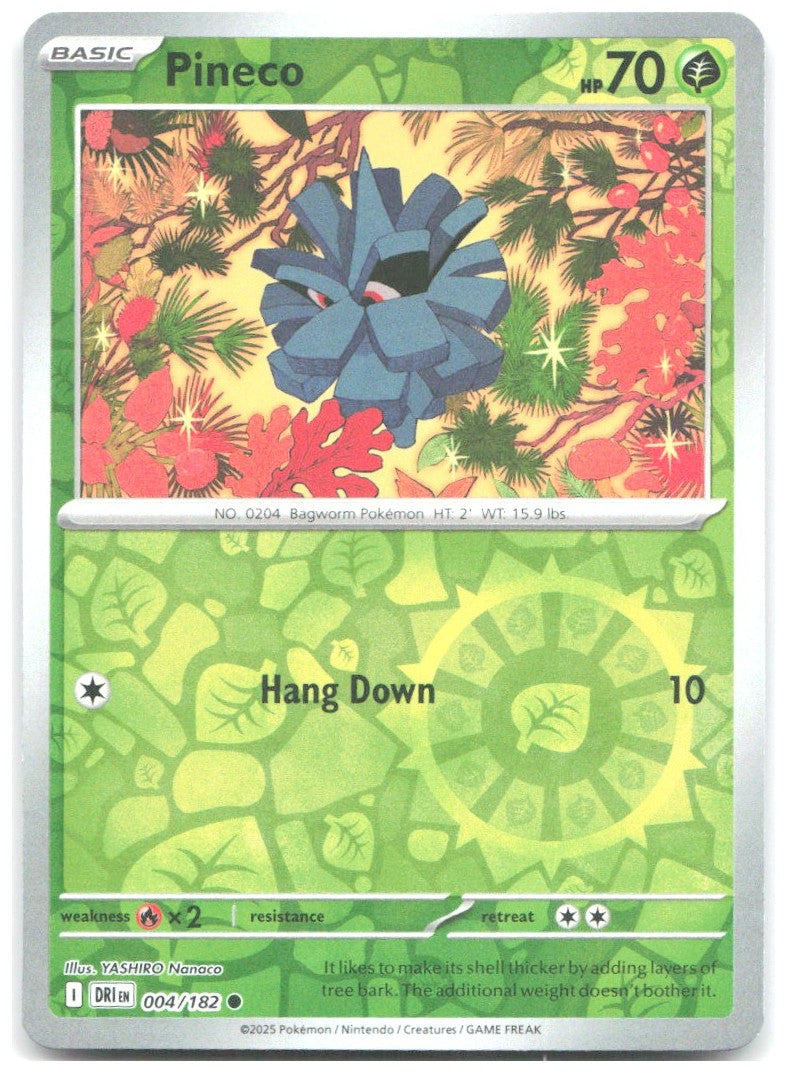 Pineco Reverse Holo Common SV10 Destined Rivals 004/182 NM YASHIRO Nanaco