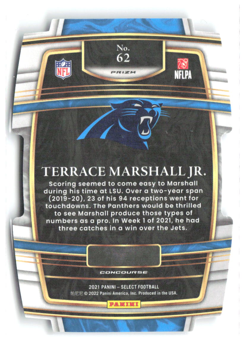 Terrace Marshall Jr. Select - Silver Prizm Die Cut 62 2021 Carolina Panthers
