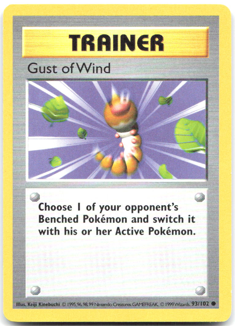 Gust of Wind Unlimited Common Base Set Shadowless 093/102 LP Keiji Kinebuchi