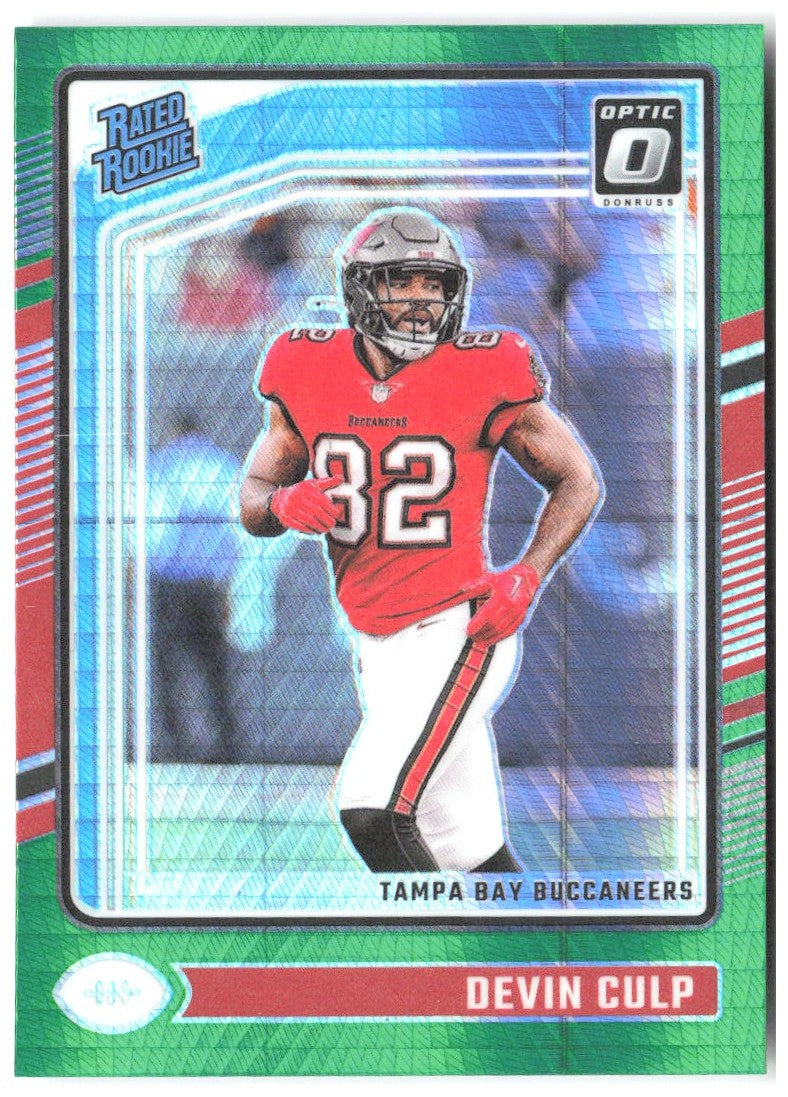 Devin Culp Donruss Optic - Green Hyper 226 2024 Tampa Bay Buccaneers