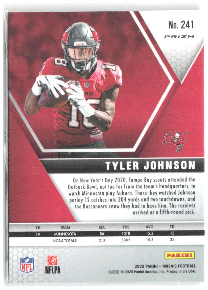 Tyler Johnson Panini Mosaic - Prizm Reactive Gold 241 2020 Tampa Bay Buccaneers