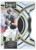 Tyson Bagent Panini Select - Silver Prizms Die Cuts 123 2023 Chicago Bears
