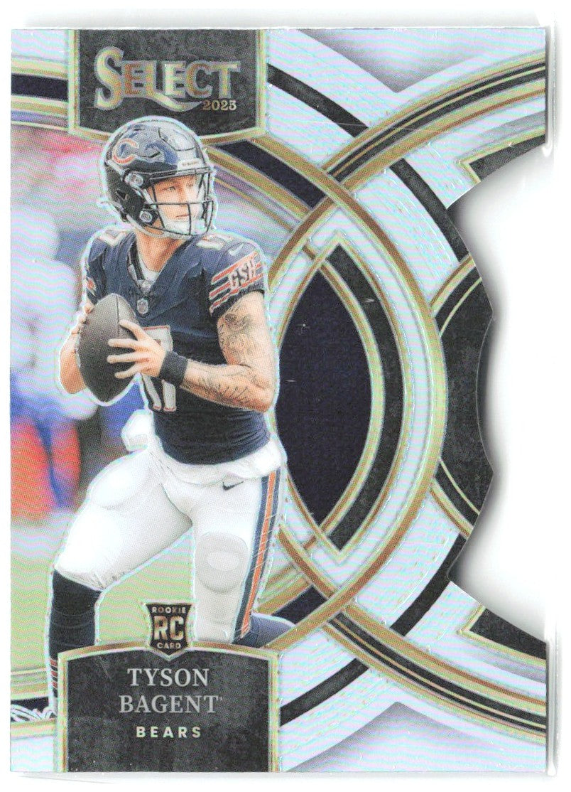 Tyson Bagent Panini Select - Silver Prizms Die Cuts 123 2023 Chicago Bears