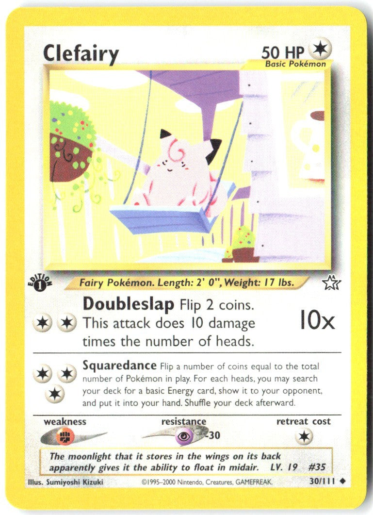 Clefairy 1st Edition Uncommon Neo Genesis 030/111 NM Sumiyoshi Kizuki