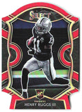 Henry Ruggs III Panini Select - Red Prizm Die Cut 58 2020 Las Vegas Raiders