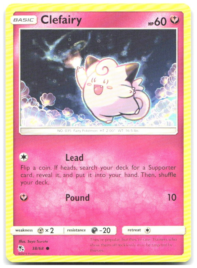 Clefairy 38 Common Hidden Fates 38/68 NM Saya Tsuruta