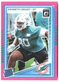 Kenneth Grant Donruss Optic - Pink 216 2025 Miami Dolphins