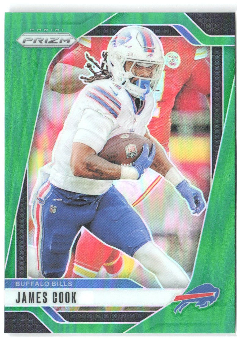 James Cook Panini Prizm - Green 29 2024 Buffalo Bills