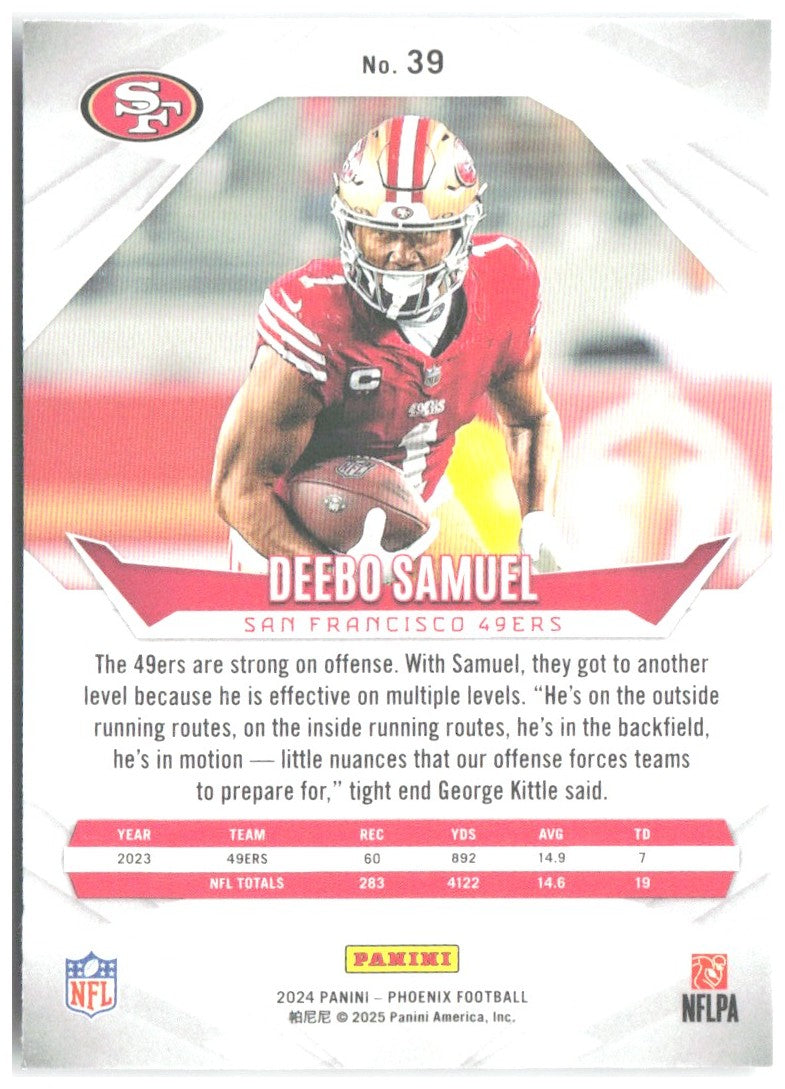 Deebo Samuel Panini Phoenix - International 39 2024 San Francisco 49ers