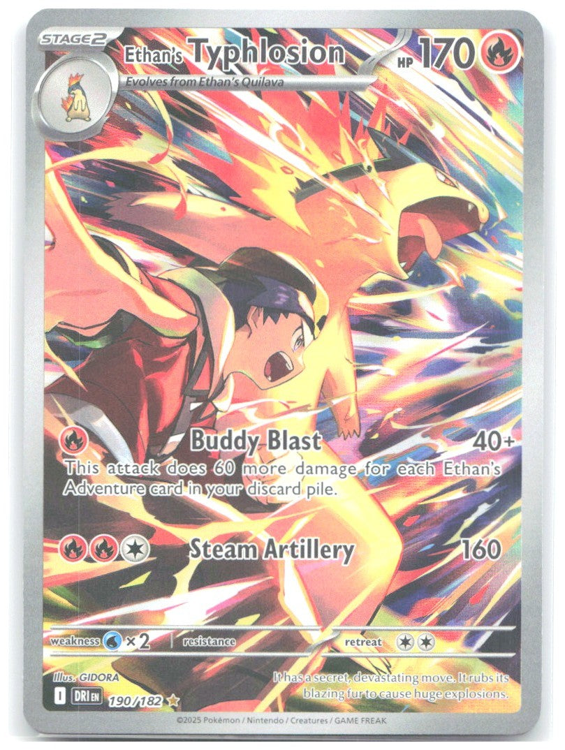Ethan's Typhlosion Holo Illustration Rare SV10 Destined Rivals 190/182 NM GIDORA