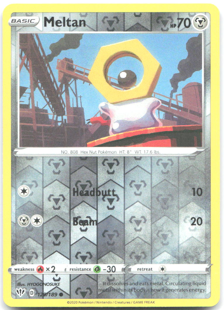 Meltan Reverse Holo Common SWSH03 Darkness Ablaze 129/189 NM HYOGONOSUKE