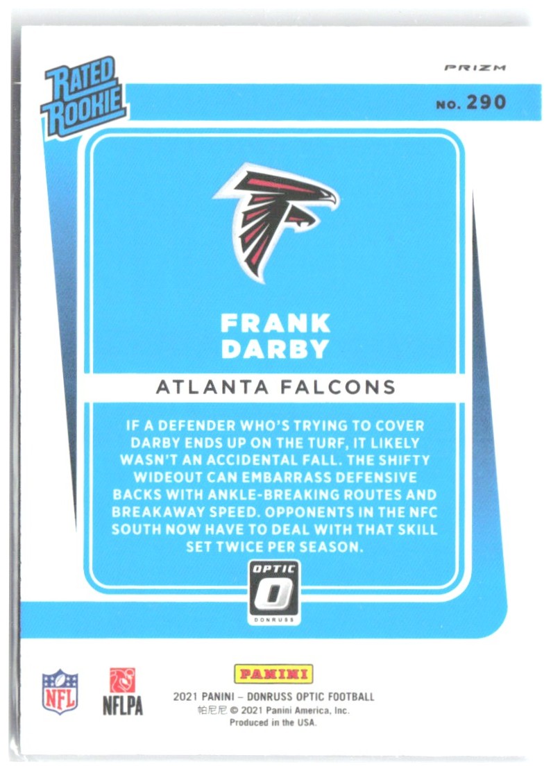 Frank Darby Donruss Optic - Purple Shock 290 2021 Atlanta Falcons