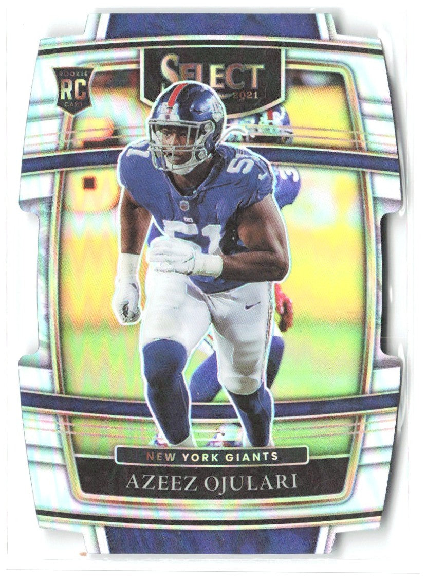 Azeez Ojulari Panini Select - Silver Prizm Die Cut 91 2021 New York Giants