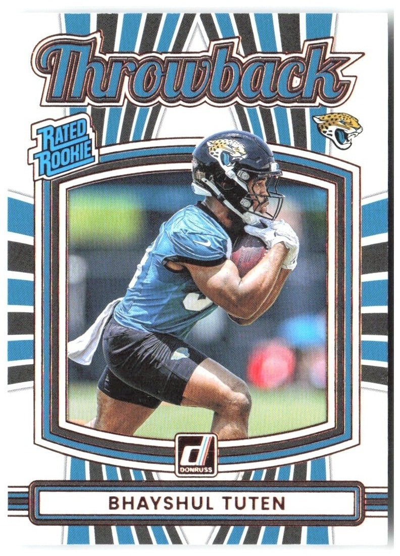 Bhayshul Tuten Donruss - Rated Rookies Throwback 38 2025 Jacksonville Jaguars