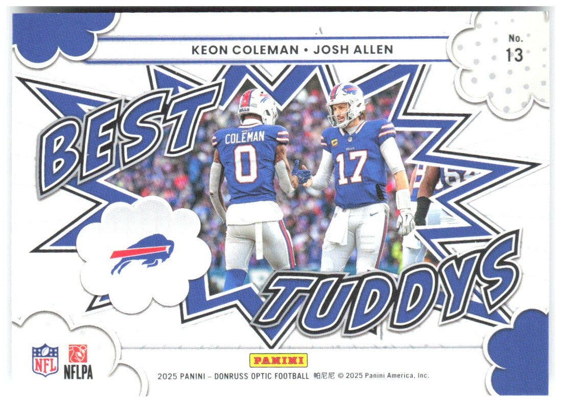 Keon Coleman/Josh Allen Donruss Optic - Best Tuddys 13 2025 Buffalo Bills