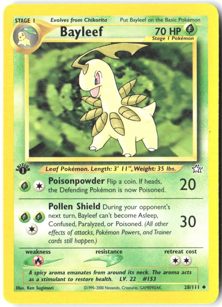 Bayleef 28 1st Edition Uncommon Neo Genesis 028/111 NM Ken Sugimori
