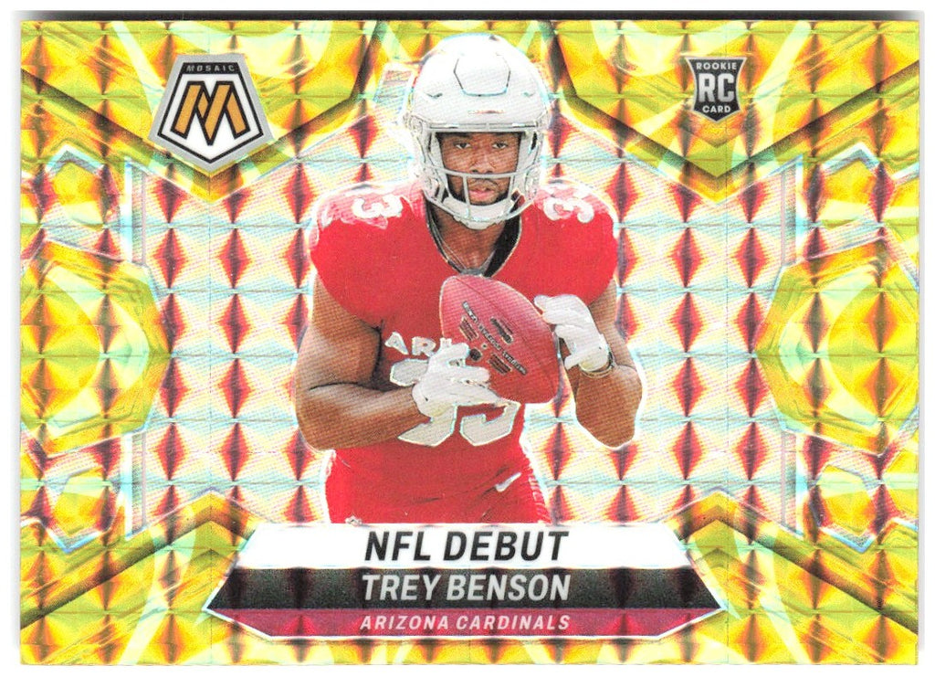 Trey Benson Panini Mosaic - Mosaic Reactive Yellow 277 2024 Arizona Cardinals