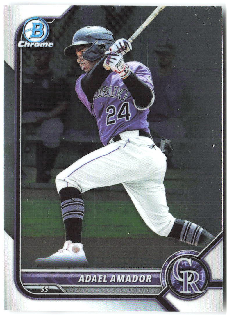 Adael Amador Bowman - Chrome Prospects BCP-109 2022 Colorado Rockies