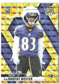 LaJohntay Wester Panini Mosaic Mosaic Reactive Yellow 366 2025 Baltimore Ravens
