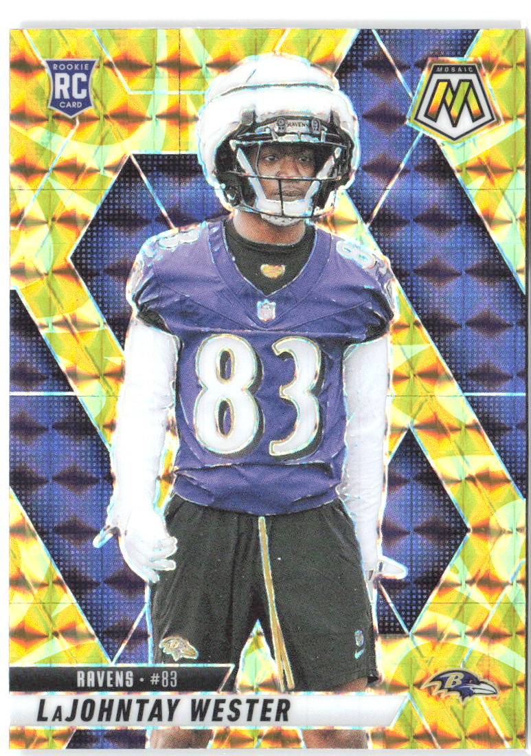 LaJohntay Wester Panini Mosaic Mosaic Reactive Yellow 366 2025 Baltimore Ravens
