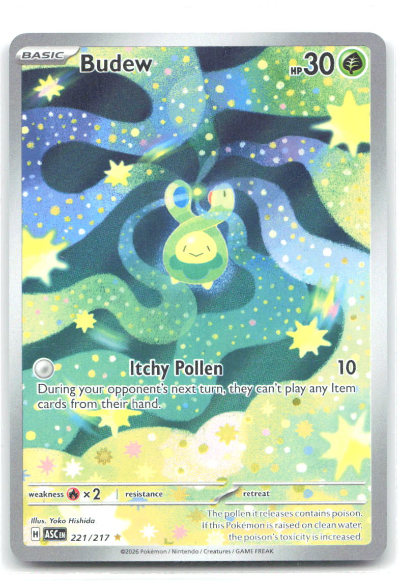 Budew Holo Illustration Rare ME: Ascended Heroes 221/217 NM Yoko Hishida