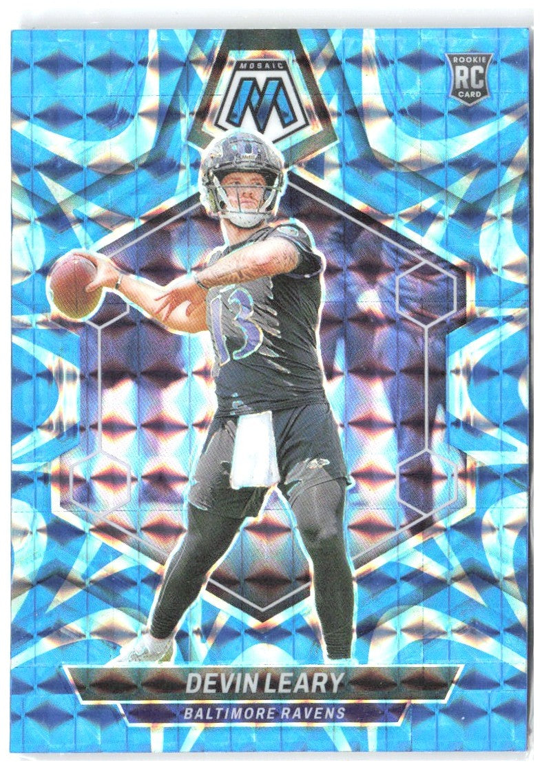 Devin Leary Panini Mosaic - Mosaic Reactive Blue 398 2024 Baltimore Ravens