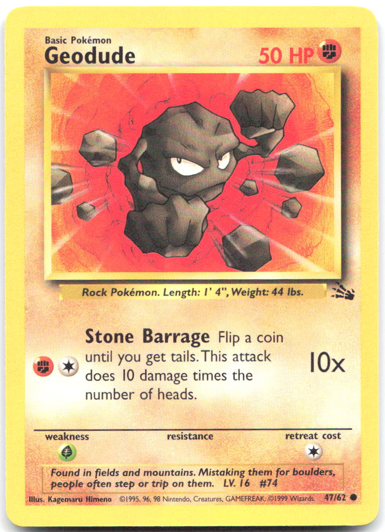 Geodude Unlimited Common Fossil 47/62 LP Kagemaru Himeno