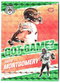 David Montgomery Panini Mosaic - Got Game? Mosaic Green GG-13 2021 Chicago Bears