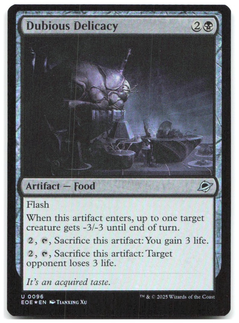 Dubious Delicacy Foil U Edge of Eternities 96 NM Tianxing Xu